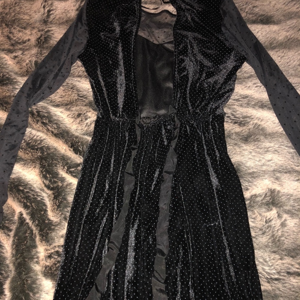 Black velour jumpsuit